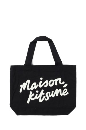 MAISON KITSUNE HANDWRITING TOTE - BLACK (PW05124WW9042)