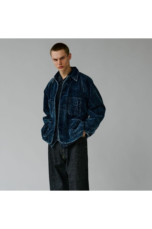 9W INDIGO CORDUROY WORK COAT - NAVY (GL15739) | セレクトショップ