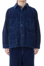 9W INDIGO CORDUROY WORK COAT - NAVY (GL15739)