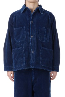 9W INDIGO CORDUROY WORK COAT - NAVY (GL15739)