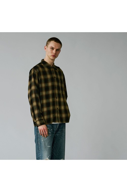 トップス GOLD Super 120s WOOL CHECK OPEN SHIRT GOLD SUPER 120'S WOOL CHECK OPEN SHIRT – NCNR ONLINE STORE
