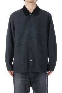 Santiago Cashmere Work Jacket - Heather Charcoal (AOEFJK011)
