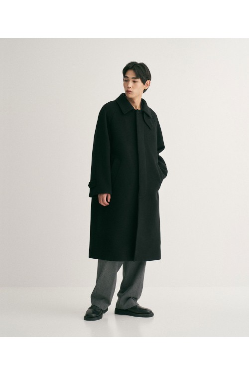 Legacy Balmacaan Coat - Black (AOEFCT003) | セレクトショップ
