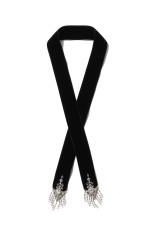crystal ribbon chain necklace - Silver (TD-24SS-LP01
