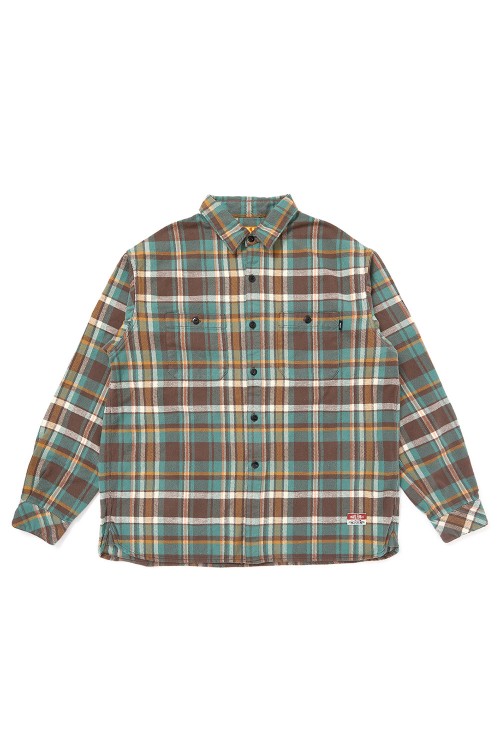 PLAID FLANNEL SHIRT - GREEN (CLG-SH 025-010) | セレクトショップ