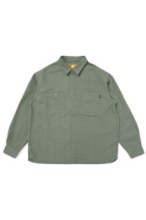 SNAKING LOGO WORK SHIRT - OLIVE (CLG-SH 025-012)