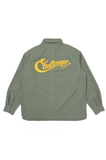 SNAKING LOGO WORK SHIRT - OLIVE (CLG-SH 025-012)