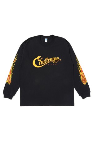 L/S SNAKING LOGO TEE - BLACK (CLG-TS 025-029)