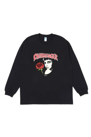 L/S ROSEGIRL TEE - BLACK (CLG-TS 025-031)