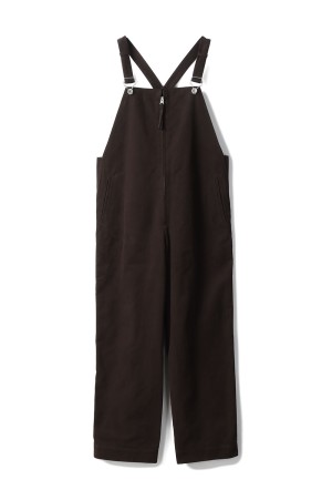 Frontzip Twill Salopette - DARK BROWN (12520318)