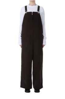 Frontzip Twill Salopette - DARK BROWN (12520318)