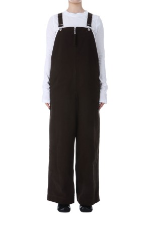 Frontzip Twill Salopette - DARK BROWN (12520318)