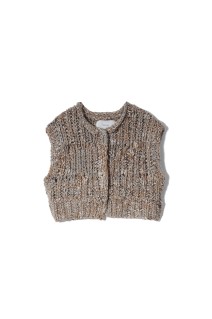 Mix Handknit Vest - GRAY BEIGE (12520525)