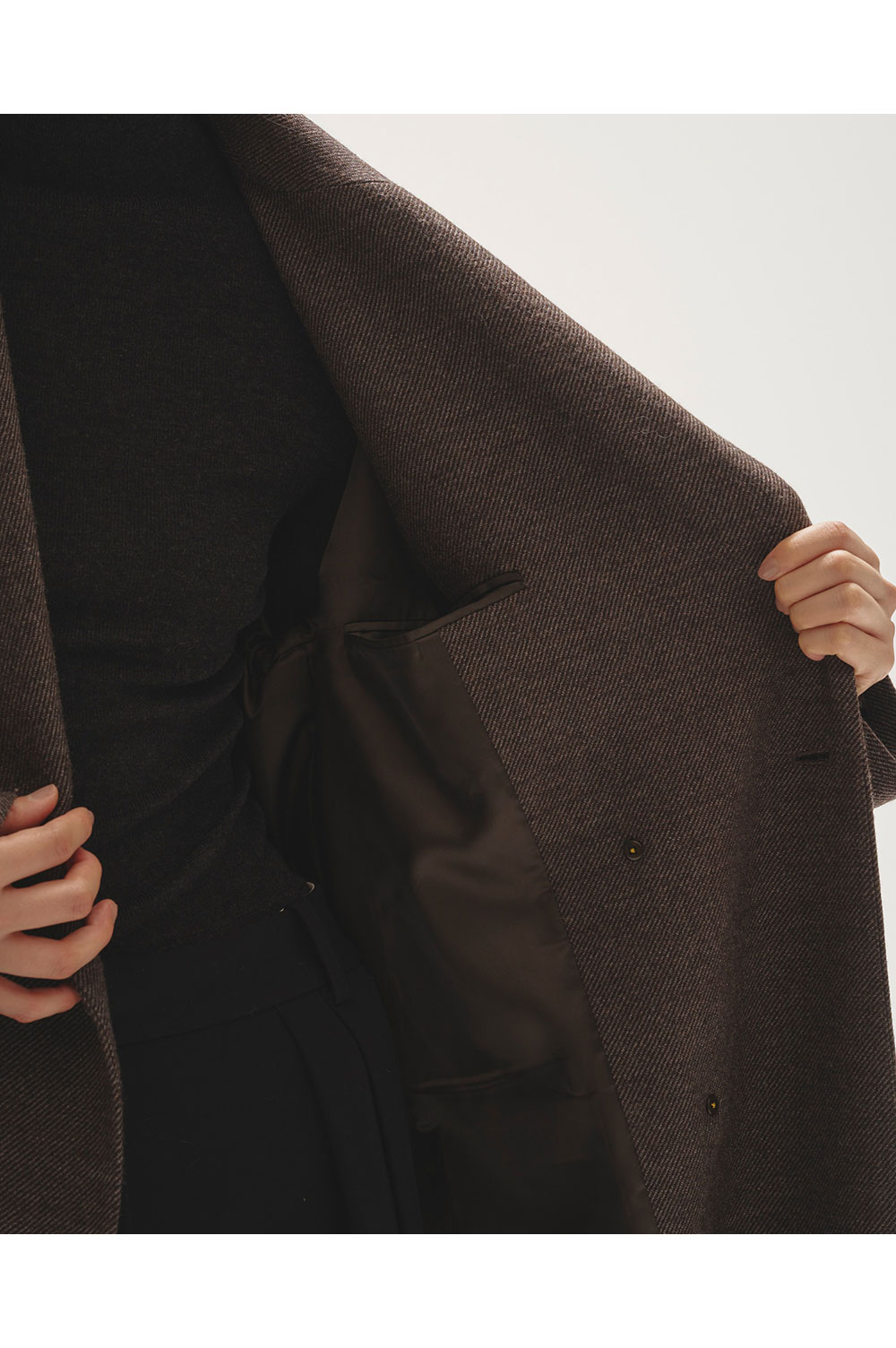 Wool 100% Chester Coat - DARK BROWN (12520005) | セレクトショップ