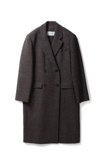 Wool 100% Chester Coat - DARK BROWN (12520005)