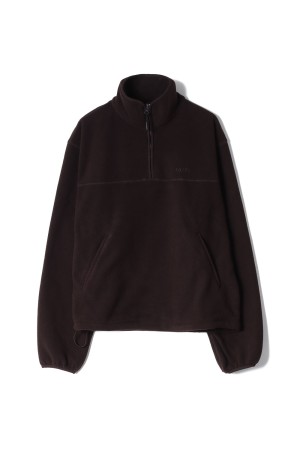Halfzip Fleece Pullover - DARK BROWN (12520617)