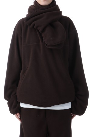 Halfzip Fleece Pullover - DARK BROWN (12520617)