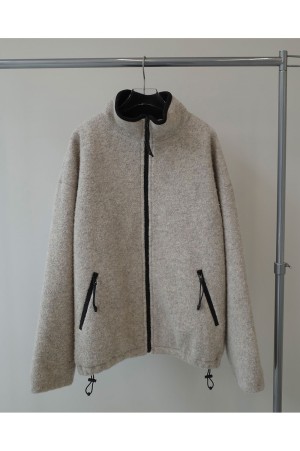 Wool Boa Zip Jacket - GRAY (12520205)