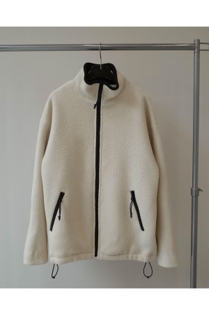 Wool Boa Zip Jacket - ECRU (12520205)