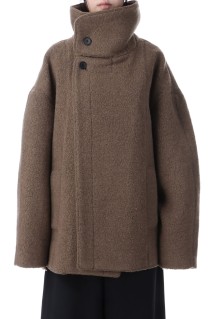 Standcollar Boucle Jacket - GRAY BEIGE (12520002)