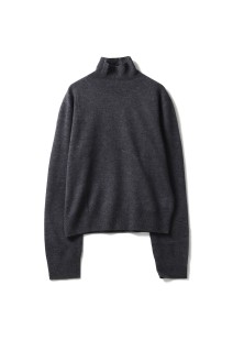 Wool Cashmere Turtle Knit - GRAY (12520537)