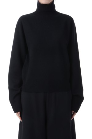 Wool Cashmere Turtle Knit - BLACK (12520537)