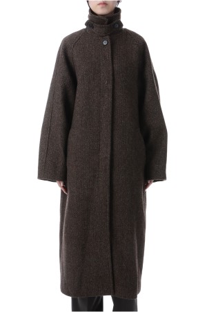 Mixwool Raglan Coat - CHOCOLATE (12420003)