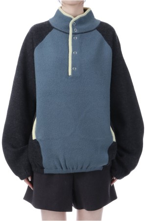 Wool 100% Piping Pullover - CHARCOAL GRAY (12520533)