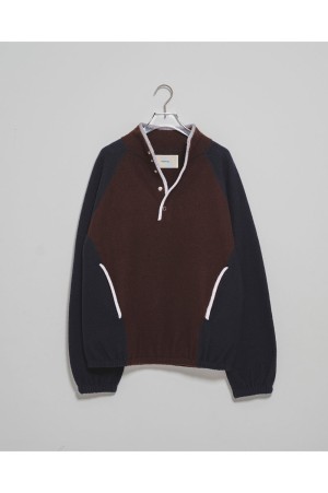 Wool 100% Piping Pullover - NAVY (12520533)