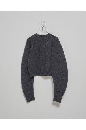 Wool 100% Raglan Knit - CHARCOAL GRAY (12520520)