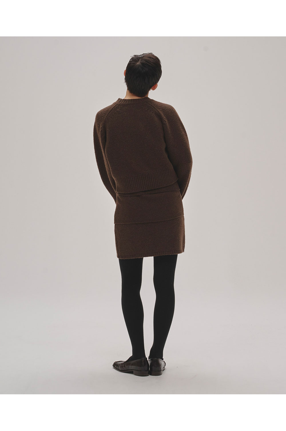 Wool 100% Raglan Knit - BROWN (12520520) | セレクトショップ