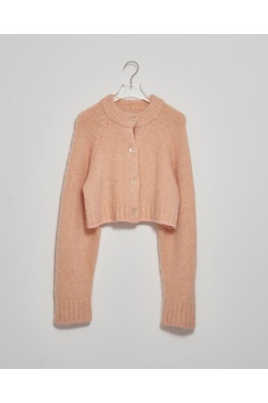Brashed Knit Cardigan - PINK BEIGE (12520530)
