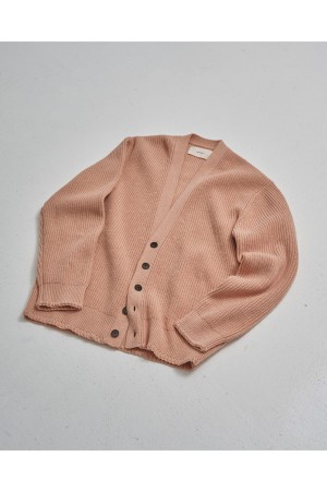 Wool Ribknit Cardigan - PINK BEIGE (12520519)
