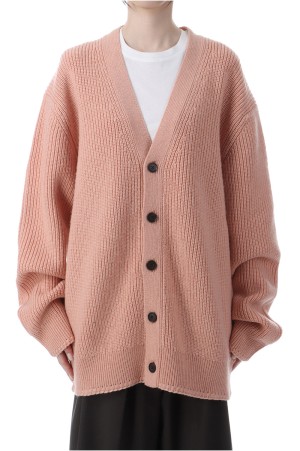 Wool Ribknit Cardigan - PINK BEIGE (12520519)