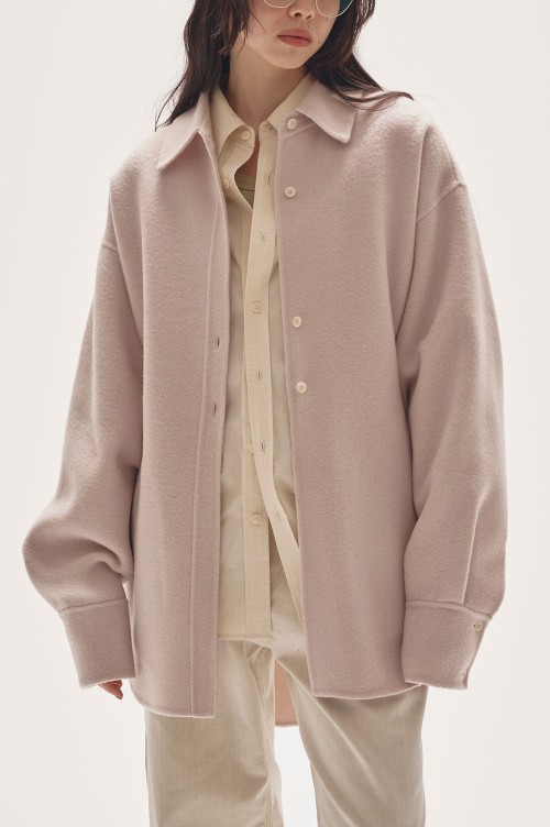 [レアカラー] Wool Shirts Jacket ベビーピンク 36 レアカラー] Wool Shirts Jacket ベビーピンク 36 Jacket - ジャケット