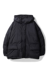 Super Light Nylon Hooded Outdoor Down Jacket - BLACK (RN29373002)
