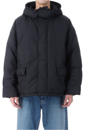 Super Light Nylon Hooded Outdoor Down Jacket - BLACK (RN29373002)