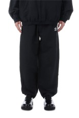 LINEN/NYLON TRACK TROUSERS - BLACK (ST.1342)