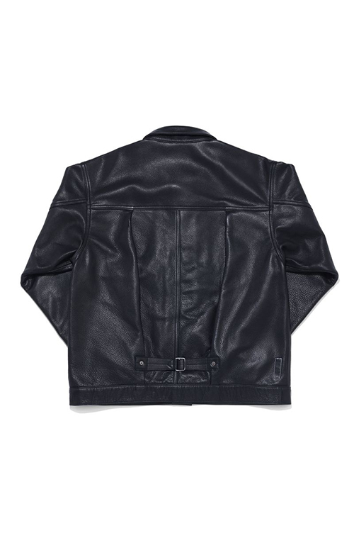 x FRAGMENT DESIGN LEATHER JACKET / BLACK (SQ-25AW-JK-03