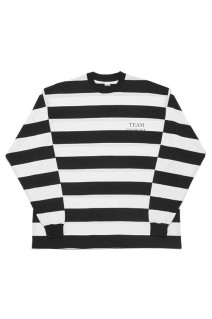 BORDER LONG SLEEVE T-SHIRT / WHITE x BLACK (SQ-25AW-CS-06)
