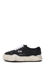BAKER / original sole studded paint canvas Low -Top sneaker - BLACK (A15FW733)