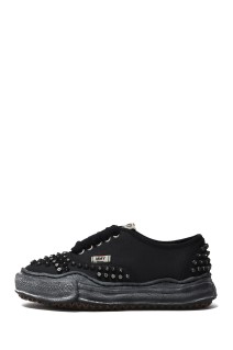 BAKER / original sole studded paint canvas Low -Top sneaker - BLACK (A15FW733)