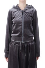 Micro Bra Velour Hoodie - GRAY (S4.5-0404W)