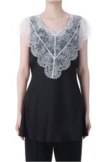 Sarah-01 - BLACK x WHITE lace (AA25AW-T02-01)