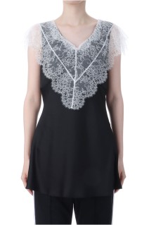 Sarah-01 - BLACK x WHITE lace (AA25AW-T02-01)