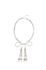 pearl ribbon chain necklace - White (TD-25SS-AC21)