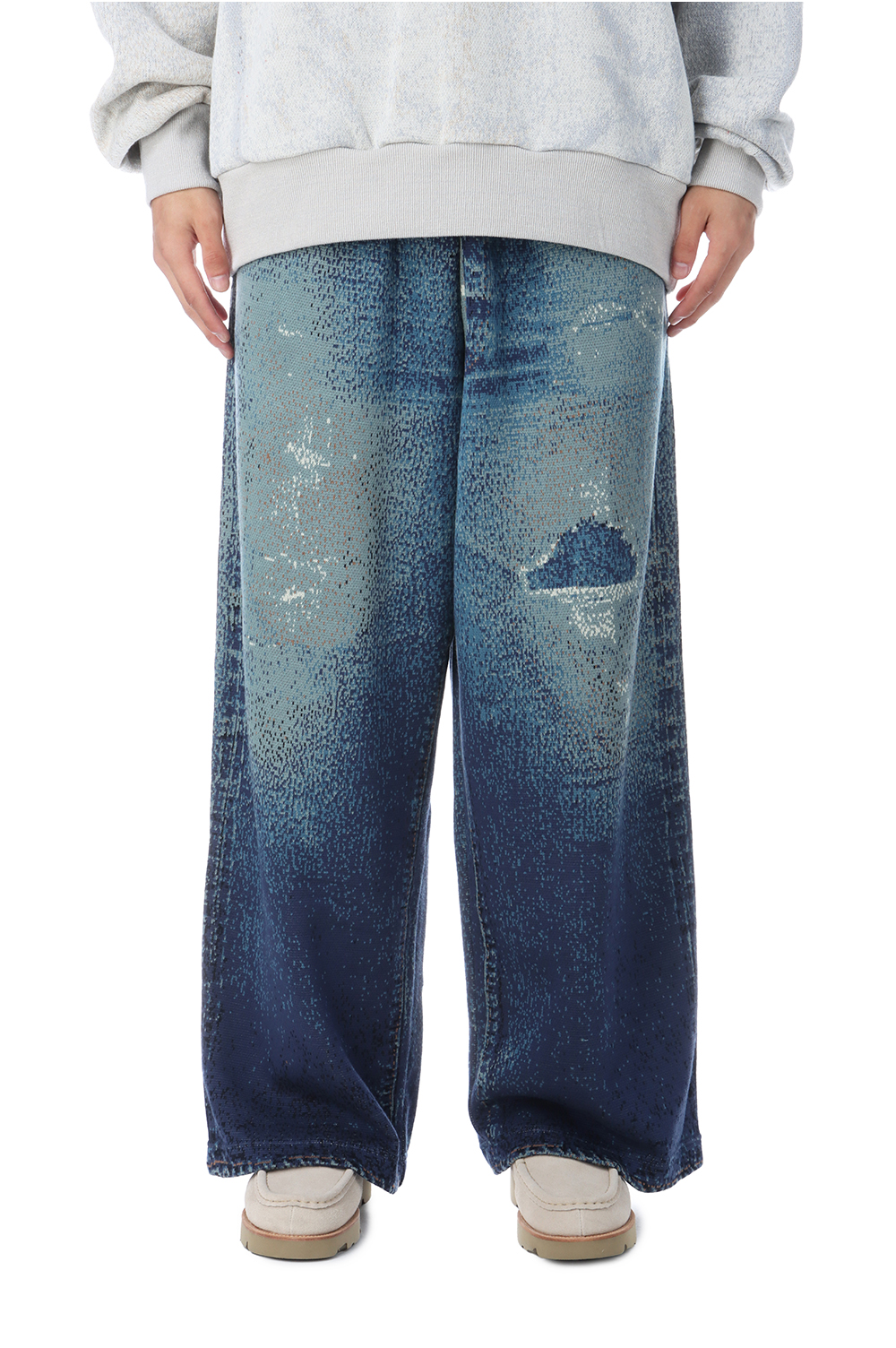 Knit Denim Pants - Navy (25-2303) | セレクトショップ