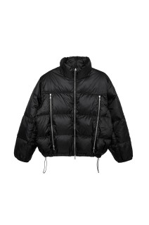 4-ZIP PUFFER JACKET - BLACK (NM-0136-BL)