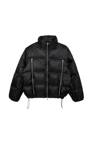 4-ZIP PUFFER JACKET - BLACK (NM-0136-BL)