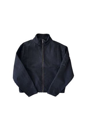 HIGH COLLAR CANVAS JACKET - BLACK (NM-0099-BL)